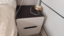 幻狐床头柜卧室小型家具柜子收纳柜储物柜轻奢床头置物柜简易主卧边柜 【大容量双抽】黑白色40*40*45cm 实拍图