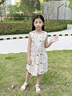 中大女童连衣裙夏季2025新款儿童纯棉碎花无袖背心裙子洋气棉布裙 碎花裙子 140cm 实拍图
