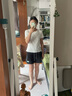 班尼路（Baleno）正肩短袖T恤女2025年夏季新款白色圆领透气修身时尚休闲百搭衣服 实拍图
