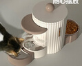 HELLOJOY猫碗狗碗宠物食盆猫咪双碗粮盆自动饮水机喝水器喂食用品 棕色 实拍图
