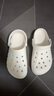 crocs卡骆驰洞洞鞋贝雅男鞋女鞋轻便耐磨一脚蹬拖鞋休闲鞋|10126 白-100 37 /38(230mm) 实拍图