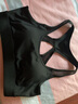Rianne.He莉安赫运动内衣女防减震无钢圈文胸健身跑步网纱透气美背瑜伽背心 星耀黑 M 【建议95-105斤】 实拍图