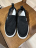 百丽透气休闲布鞋男25款夏一脚蹬懒人鞋A2095BM5 黑色 38 实拍图