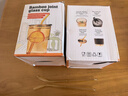 新款玻璃杯子咖啡杯ins高颜值水杯带吸管大容量带盖牛奶杯 烟灰色全套(含吸管+杯盖+皮套) 450ML 实拍图