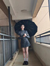 小米有品生态链同款全自动伞加强伞骨雨伞太阳伞防紫外黑胶防晒遮阳伞 60骨全自动抗风加固【黑色】 实拍图