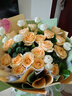 艾斯维娜鲜花速递向日葵混搭花束生日礼物全国同城配送 19朵香槟玫瑰混搭欧式花束 实拍图