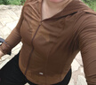 蕉下（beneunder）防晒衣女凉感修身AL11924短款辣妹防晒服女外套板栗咖XXL 实拍图