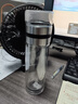 第吉尔水杯玻璃茶杯茶水分离男士家用双层泡茶杯商务办公送长辈老 钢本色450ml【带茶隔+双层防烫】 带提绳 实拍图