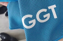 GGT日本冷感运动毛巾跑步健身速干凉爽巾冰感军训腕巾擦汗巾 琉璃色 实拍图