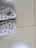 卡骆驰crocs贝雅云彩女士洞洞鞋户外休闲鞋|208186 冬日白-11S(含智必星) 39 (250mm) 实拍图