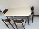 林氏家居实木脚岩板餐桌胡桃木色中古风方桌子家用小户型餐桌椅子全套UD1R 【1.3m1桌4椅】岩板餐桌+餐椅169 实拍图
