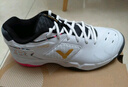威克多（VICTOR）胜利专业羽毛球鞋男女训练比赛运动鞋宽楦减震透气防滑耐磨9200td P9200TD巭AH-亮白/深青玉灰+赠品 43 实拍图