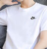 耐克（NIKE）T恤男士 2025夏季新款宽松休闲运动健身圆领透气半袖全棉跑步短袖 AR4999-101/白色 XL (180/96A) 实拍图