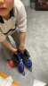 拓呈溜冰鞋儿童全套装成人男女小孩旱冰鞋滑冰鞋轮滑鞋直排轮初学者 蓝单闪套装(头盔+护具+礼包) M 中码实际尺码33-37码 实拍图