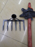 农用耙子种菜松土九齿农具铁钉耙锰钢搂草扒草工具除草神器大全扒 锰钢猝火6齿钉耙+1.2米槐木柄 实拍图