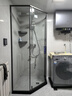 九牧（JOMOO） 【定制】极窄钻石淋浴房一体式干湿分离淋浴隔断沐浴房赠石基E17 枪灰型材（内外双开） 【光玻】900*900*2000mm 实拍图