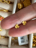 周六福小金花足金999黄金耳钉女生日礼物计价AC090379  一对 约0.67g 实拍图