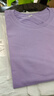 NASA GISS夏季纯棉男女宽松休闲短袖T恤情侣潮流百搭ins圆领半袖 紫色 2XL 155-170斤 实拍图