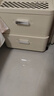 纳份爱床头柜卧室小型免安装加厚塑料一体式床边柜高颜值简约带木脚滑轮 42CM长【简约灰A3特·价】 一体/免安装 实拍图