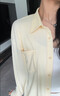 小野和子防晒衬衫2025夏季新款冰丝防晒衣高级时尚防晒服夏季轻薄款外套 【轻薄抗皱】奶油黄 S （162-168cm，95-120斤） 实拍图