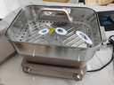 美的（Midea）钛陶0氟多功能锅超薄速沸电火锅不锈钢蒸锅鸳鸯火锅专用锅多功能一体电锅煎烤料理锅332266S 实拍图