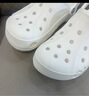 卡骆驰crocs洞洞鞋贝雅男鞋女鞋轻便耐磨一脚蹬拖鞋休闲鞋|10126 白-100 39 (240mm) 实拍图
