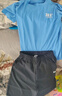 361°童装 儿童套装25夏男女童弹力透气速干运动针梭套装 蓝170 实拍图