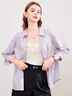 百图betu女装春夏新款衬衫法式翻领口袋设计时髦优雅衬衫2403T36 紫色 L 实拍图