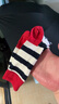 Happy Socks春夏款袜子女男袜多巴胺户外运动波点黑色棉袜中筒袜 白色条纹 1双 M 36-40 实拍图