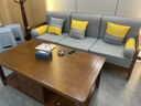齐乔新中式实木沙发客厅全实木家具组合宋式现代简约小户型中古风沙发 框架款 1+1+3+长几+方几[整板坐板] 实拍图