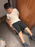 361°童装 儿童运动套装夏男女3-14岁轻爽速干套装 白150 实拍图