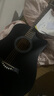 维卡斯（WEIKASI）民谣吉他初学者木吉他单板新手入门练习琴guitar吉它学生男女乐器 38英寸纯黑色+礼包【初学推荐】 实拍图