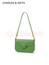 CHARLES&KEITH方扣KOA小方包单肩包包女包女士女送女友生日礼物CK2-20270818 Green绿色 M 实拍图