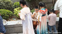 安妮优儿汉服女童裙子唐装超仙古装儿童国风连衣裙女孩古风春装 紫色 150 实拍图