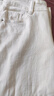 水洗棉弹力哈伦牛仔裤女初秋新款高腰宽松显瘦时尚女装牛仔裤 白色 常规 29 码 建议113-120斤 实拍图