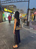 ESDS香港真皮包包女包2025新款小众轻奢高级感斜挎链条刺绣子母小方包 蓝色（送礼盒套装） 实拍图