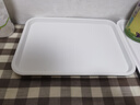 贝瑟斯餐用托盘A5密胺餐盘塑料托盘 长方形快餐盘加厚托盘白色38*26.5cm 实拍图