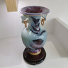 傲世小号新中式钧瓷窑变陶瓷器花瓶工艺品客厅摆件家居酒柜玄关电视柜 窑变山水双耳瓶（配木质旋转底座） 实拍图