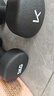 Keep彩色浸塑哑铃 男士女士家用家庭健身肌肉塑形墨灰色 5kg*2 实拍图