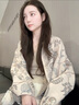CRANTA KOMEIA官网围巾女长披肩2025新款围脖女空调保暖加厚韩版生日礼物送女友 青鸟蓝 高级感ck风送女朋友老婆实用高档 实拍图