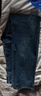 真维斯（JEANSWEST）牛仔裤男2025春夏柔软棉弹修身小脚裤潮流时尚印花男长裤中蓝32 实拍图