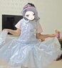 迪士尼（DISNEY）女童时尚亮片人鱼连衣裙子六一 儿童节 演出礼服夏HYZ24W020蓝150 实拍图