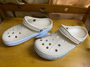 卡骆驰crocs洞洞鞋贝雅卡骆班轻便耐磨一脚蹬休闲鞋|205089 冬日白/彩色-1LI 43 (270mm) 实拍图
