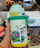 babycare儿童保温杯婴儿宝宝学饮杯吸管水杯水壶霸王龙不锈钢上学450ml 实拍图