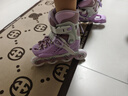 斯威（SWAY）轮滑鞋儿童溜冰鞋男女童初学套装中小学滑轮滑冰旱冰鞋成人直排轮 莫紫八轮全闪+头盔护具+一体支架 S (适合3-5岁)平时鞋码25-30 实拍图
