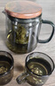 忆壶茶（YIHUTEA）玻璃茶壶泡茶家用耐高温单壶过滤泡茶神器办公室泡花茶壶茶具套装 【黑色款】壶+2杯 3件 实拍图
