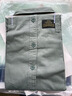 恒源祥纯棉免烫夏季衬衫男士宽松版七分袖衬衣工装中袖 高质量纯棉料七分袖(灰蓝色) XL 135斤-155斤 实拍图
