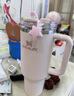 STANLEY巨无霸吸管杯水杯保温杯大容量不锈钢杯子车载办公887ML-晶粉色 实拍图