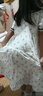 柚一杉女童连衣裙夏装薄款儿童学院风碎花裙子女孩棉质夏季中大童公主裙 白色 130建议身高125cm左右 实拍图