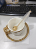 SUCCOHOMEWARE 欧式咖啡杯套装高档陶瓷杯礼盒装带托盘轻奢办公室家用下午茶杯 灰色大金（一杯一碟一金勺） 实拍图